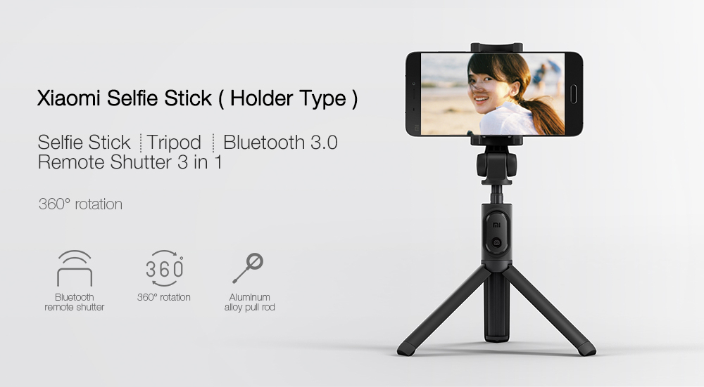 Xiaomi Selfie Stick Tripod – מוט סלפי משודרג! כולל חצובה מובנית ושלט אלחוטי!