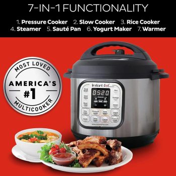סיר לחץ חכם לבישול אוטומטי ומהיר הInstant Pot  Duo 7-in-1 5.7 ליטרים במחיר מעולה!