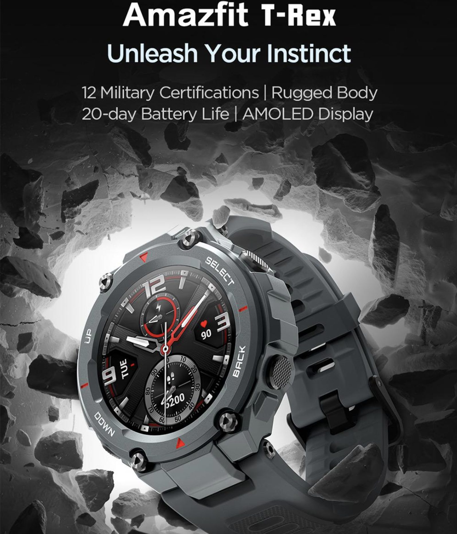 שעון Amazfit T-Rex  – כי גם לקשוחים מגיע שעון חכם!