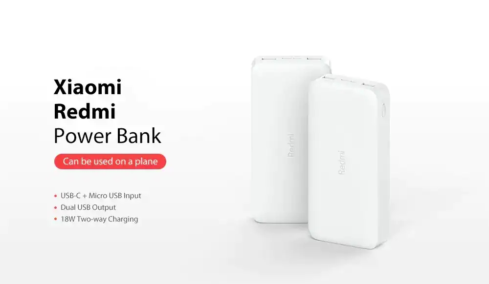 הסוללה הניידת המשתלמת  Xiaomi Redmi 20000mAh בדיל מקומי!