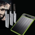 המארז המושלם! סט סכיני סנטוקו טום אביב ARCOSTEEL  + ומשטח קרש חיתוך, משטח הפשרה, משחיז ומגרדת שום!