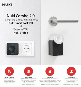מערכת הנעילה החכמה לדלת Nuki Combo 2.0 בערכה הכוללת מגשר במחיר מדהים!