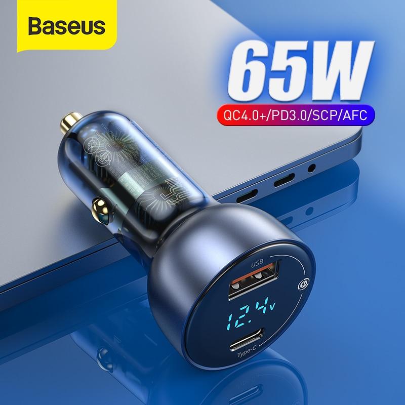 מטען כפול לרכב 65W מבית Baseus במחיר מטורף! baseus-65w-car-charger