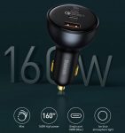 רציתם טסלה? מטען מצת לרכב Baseus 160W כולל כבל משובח – הכי מטורף שיש!