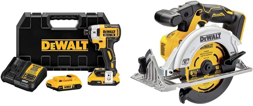 סט מברגת אימפקט DEWALT 20V MAX XR ועוד כלי כגון מסור עגול, מפוח..