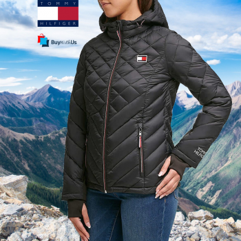 מעיל לנשים Tommy Hilfiger Hooded Puffer Jacket במחיר מדהים!