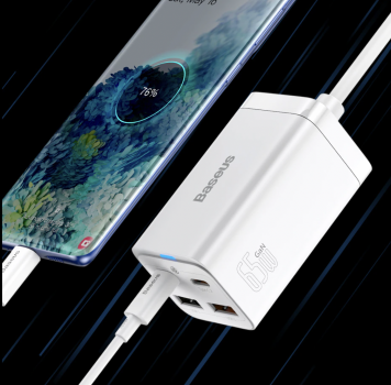 מטען שולחני מרובע מטורף ואיכותי במיוחד Baseus 65W GaN בריסוק מחיר אדיר!!