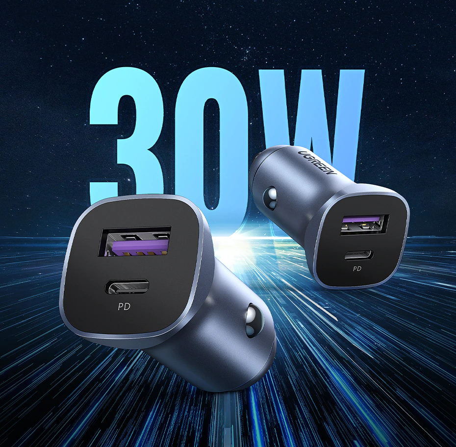 מטען כפול לרכב Ugreen Quick Charge 4.0 30W! S136cf73de16b470db477604d61fd84bfu