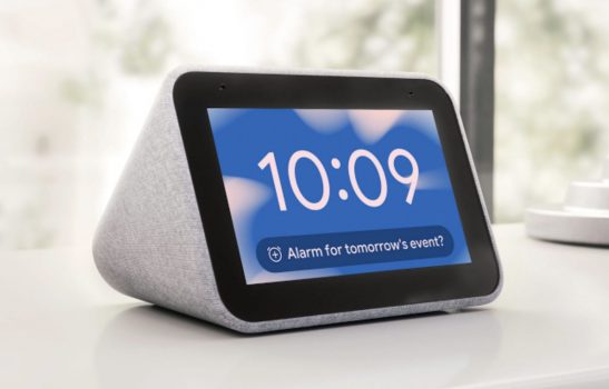 רמקול חכם Lenovo Smart Clock מסך 4" עם עוזרת קולית Google Assistant