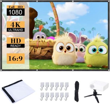 מסך הקרנה 120 אינץ + חצובת מיני למקרן במחיר מעולה!