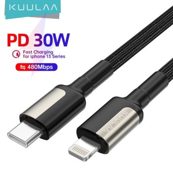 כבל KUULAA 30W ארוג למכשירי Apple בחיבור Lightning במחיר אש!