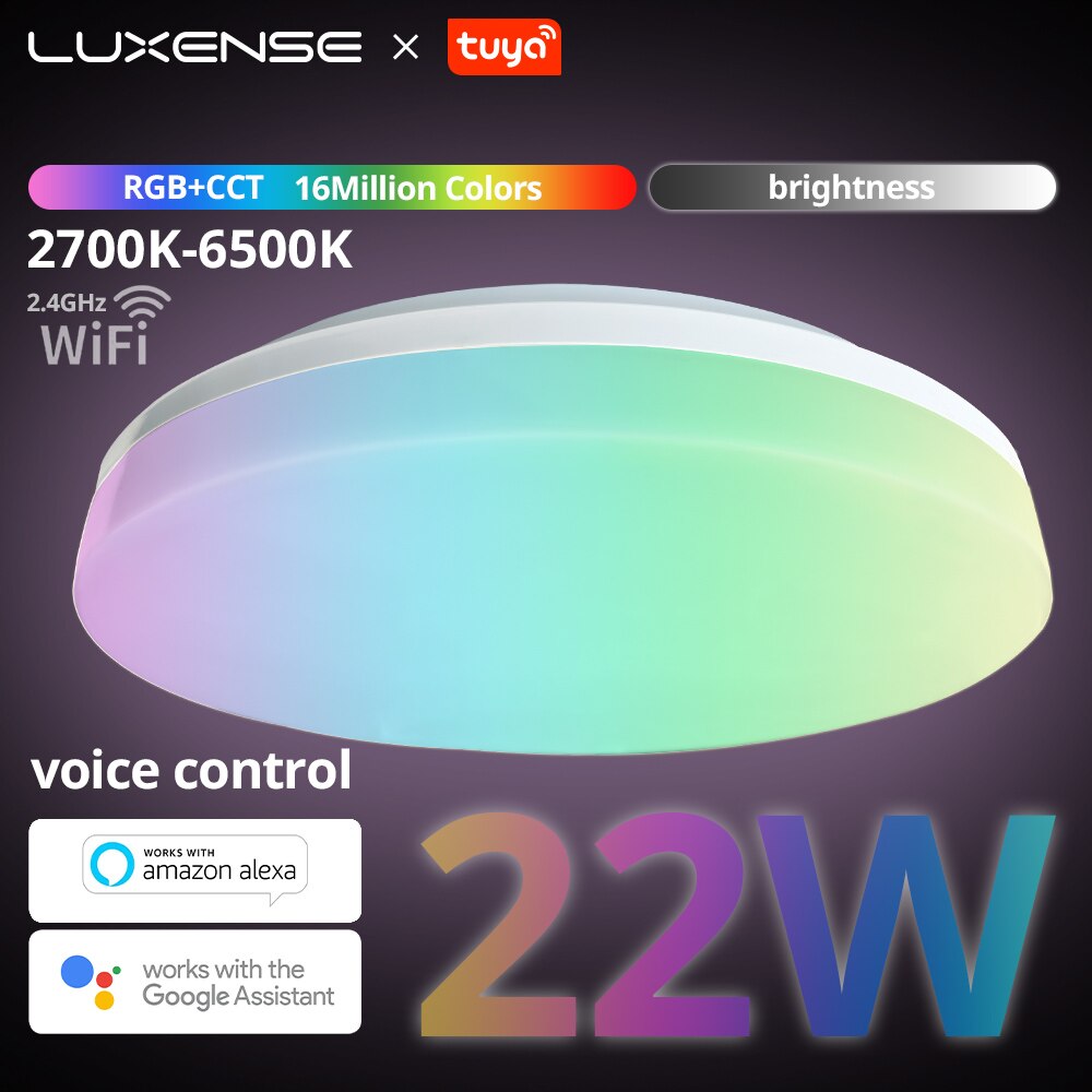תאורת לד חכמה צמודת תקרה 22W כוללת RGB במחיר טעות!