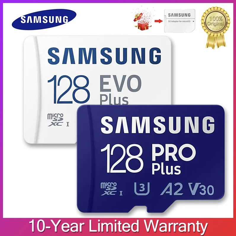 כרטיסי הזכרון של סמסונג – Samsung 128GB (U3) MicroSD EVO PLUS במחירי רצפה 128GB U3 R130MBs