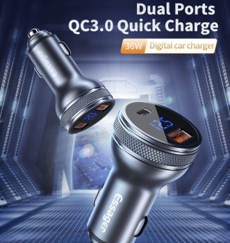 מטען לרכב Ugreen QC3.0 וPD3.0 36W מבית Esagger במחיר משוגע!