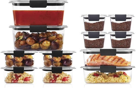 מארז 12 קופסאות מזון אטומות Airtight מבית Rubbermaid Brilliance במחיר פגז!