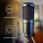 מיקרופון Audio-Technica AT2020 סטודיו קונדנסר במחיר פריים משוגע!