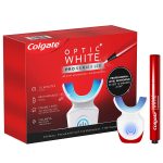 ריסוק מחיר!! ערכת הלבנת שיניים מקצועית Optic White Pro Series של Colgate כולל LED