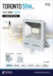פנס הצפה עם חיישן תנועה אוטומטי 50W דגם Toronto מבית Omega במחיר חיסול