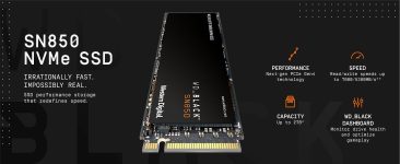 כונן SSD פנימי מהיר למחשב ולPS5 מדגם Samsung 980 WD_BLACK 500GB SN850 NVMe
