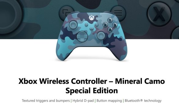 ירידת מחיר! בקר משחק אלחוטי Microsoft Xbox במהדורה מיוחדת  Mineral Camo