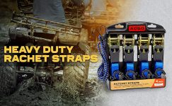 מארז 4 רצועות קשירה 4.6 מ‘ כולל ראצ'ט באיכות מעולה ופידבקים מדהימים במחיר חיסול!