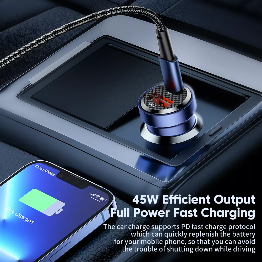 מטען כפול לרכב 45W מבית Toocki במחיר מתנה! Toocki-USB-C-Car-Charger-Quick-Charge-45W-30W-QC-4-0-3-0-Type-C.png_