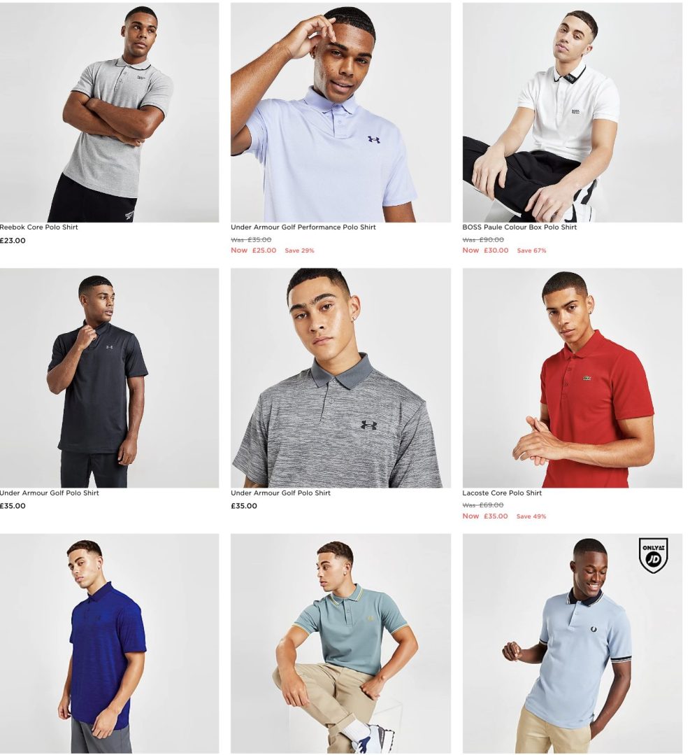 סייל הזייה באתר JDSPORTS! חולצות פולו לגבר ממותגים מובילים במחירים שלא להאמין! צילום מסך 2022-11-02 ב-17.32.17