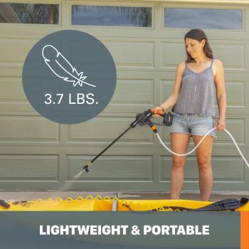 ירידת מחיר! מכשיר שטיפה בלחץ אלחוטי נייד WORX Hydroshot 20V כולל סוללת 4אמפר במחיר נהדר!