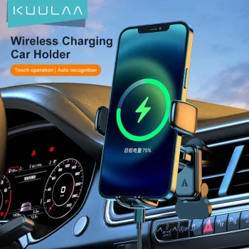 מעמד לסמארטפון ברכב הכולל טעינה אלחוטית KUULAA 15W בקופון משוגע!