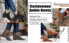 מגפי עקב נמוכות צ'לסי מבית Coziavenue במחיר טירוף ומשלוח חינמי לגמרי!