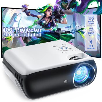 מקרן FullHD מבית HAPPRUN + מסך הקרנה 100 אינטש מתחת לרף המס!