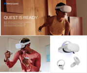 שוב בסייל! ‏משקפי מציאות מדומה Meta Oculus Quest 2 128GB