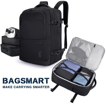 תיק גב BAGSMART הגדול והמבוקש! תחליף טרולי כולל אחסון למחשב במחיר פגז!
