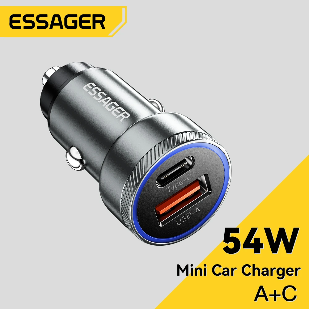 מטען כפול לרכב Essager במחיר מתנה! Essager-54W-USB-C-Car-Charger-Quick-Charge-4-0-3-0-FCP-SCP-USB-PD.jpg_Q90.jpg_ (2)