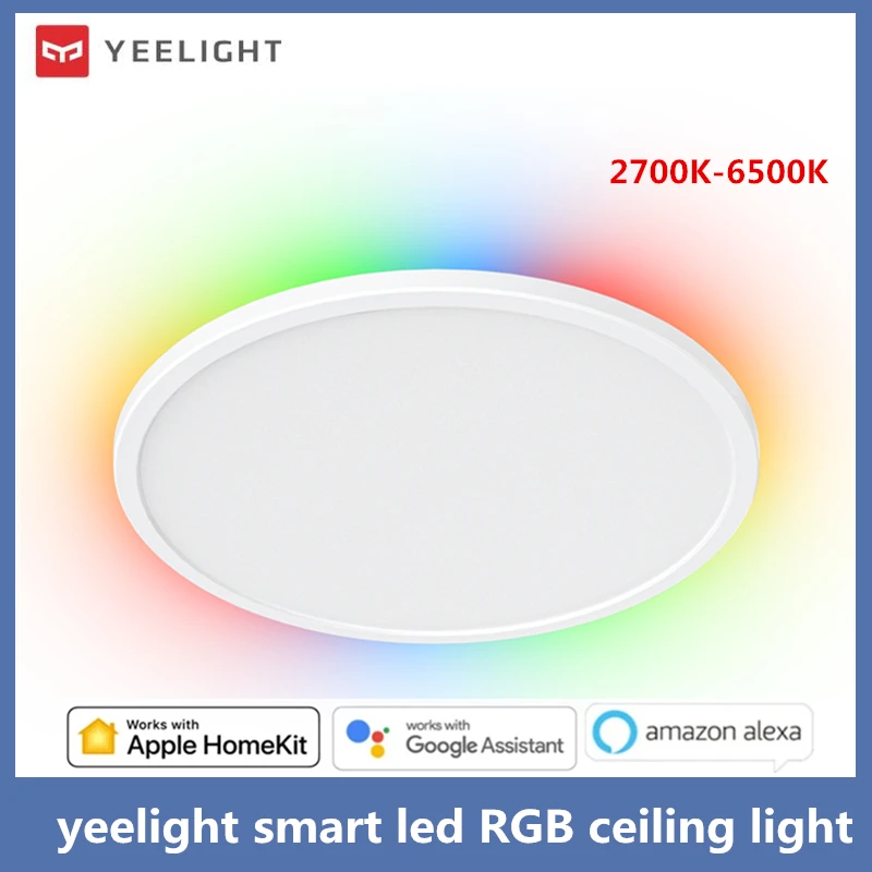 מנורת תקרה חכמה Yeelight Smart LED 235C/300C במחיר מדהים! Yeelight-Smart-Led-RGB-Ceiling-Light-Wifi-24W-Dimmable-2700K-6500K-Ultra-Thin-Smart-Voice-Control