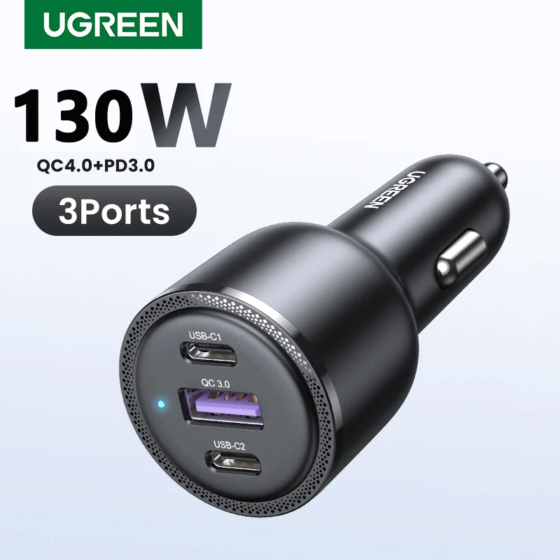 מטען מצת לרכב מפלצתי משובח Ugreen 130W 1