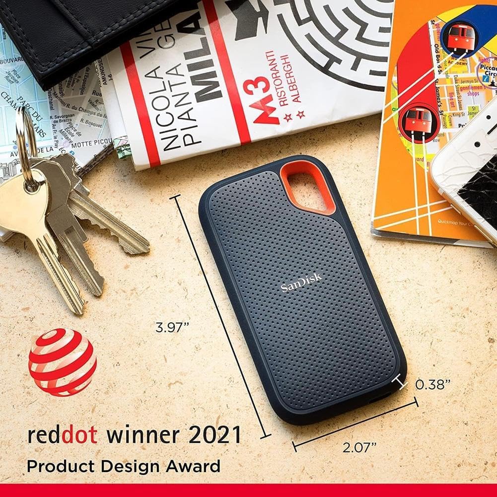 כונן נייד חיצוני SanDisk Extreme דור 2 בעל זיכרון של 4TB בירידת מחיר!! 71T4YFLxHlL._AC_SL1001_