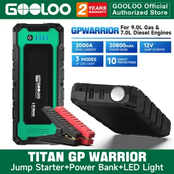 בוסטר הנעה לרכב Gooloo GP Worrior 2000A כולל משלוח ממחסן ישראל במחיר מעולה!