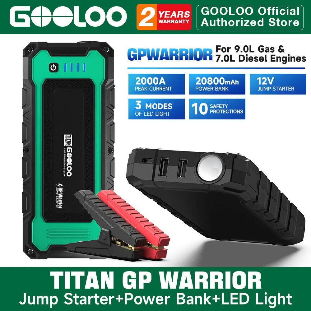 בוסטר הנעה לרכב Gooloo GP Worrior 2000A כולל משלוח ממחסן ישראל במחיר מעולה! s-l1200