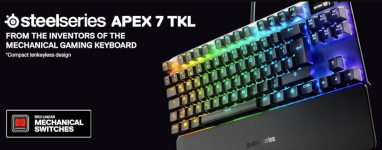 מקלדת גיימינג מכנית קומפקטית Apex 7 TKL מאת SteelSeries עם תצוגה OLED חכמה במחיר טירוף!