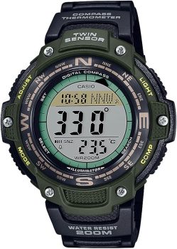 שעון מצפן דיגיטלי קשוח עמיד במים Casio Twin Sensor ‎ SGW-100-3AVCF במחיר מדהים!