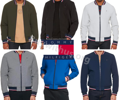 ג’קט בומבר מבד טומי הילפיגר Tommy Hilfiger