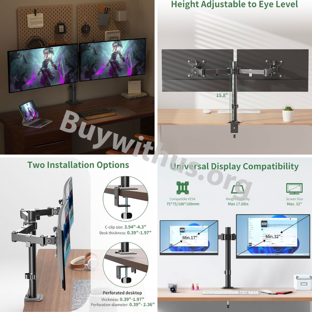 זרוע תלייה לזוג מסכים עד 32″ מבית UPGRAVITY במחיר שווה ומשלוח חינמי לגמרי! זרוע תלייה לזוג מסכים עד 32″