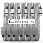 הלם של מחיר! מארז 6 כבלי USB  אל לייטנינג לאייפונים מורשי MFI במחיר בדיחה!