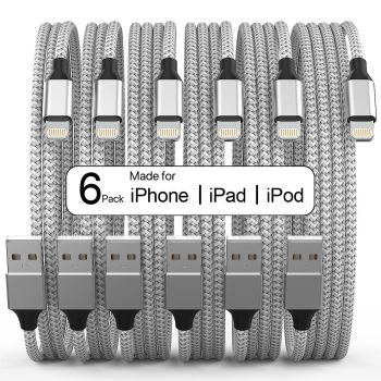 הלם של מחיר! מארז 6 כבלי USB  אל לייטנינג לאייפונים מורשי MFI במחיר בדיחה!