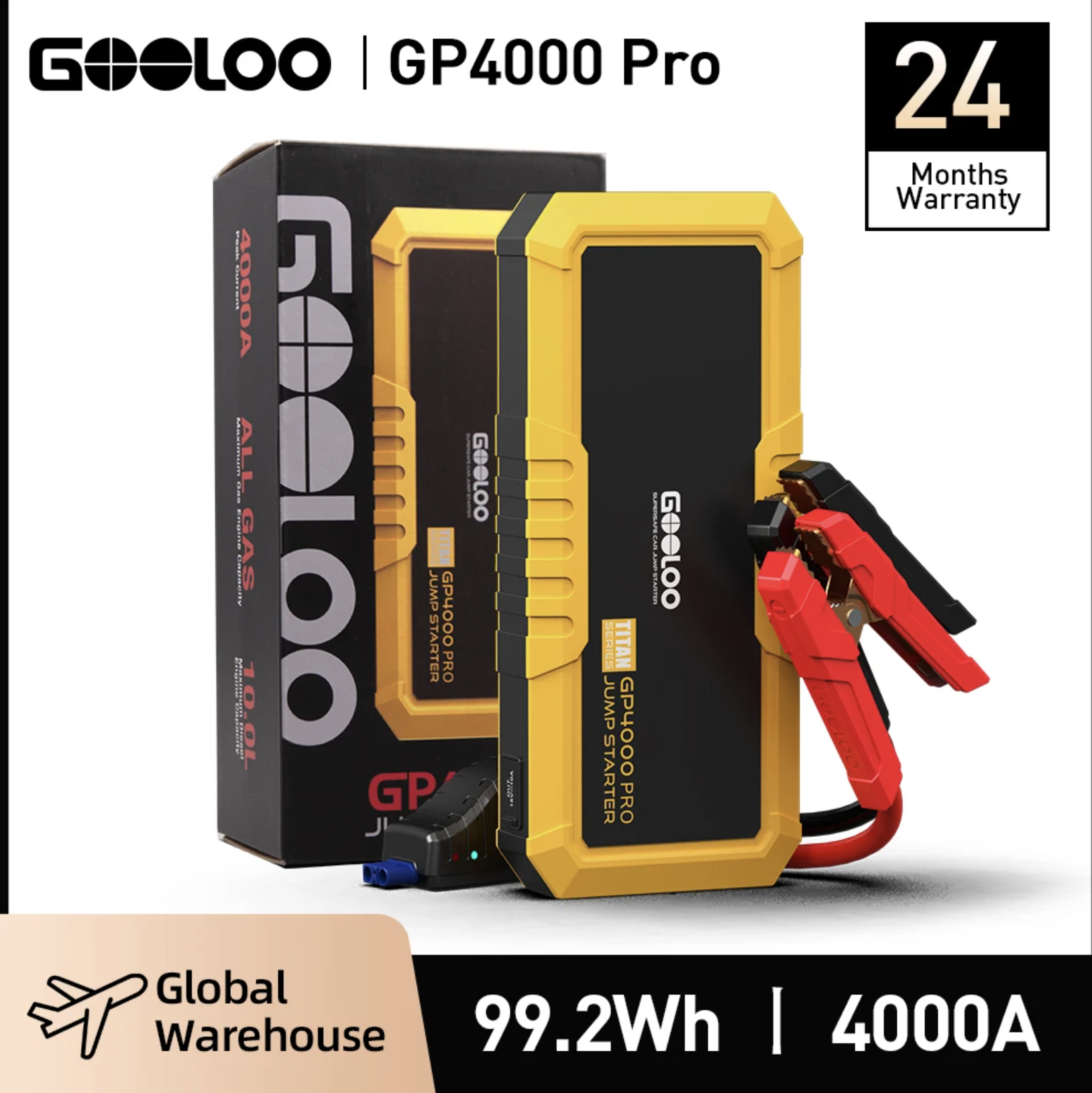 בוסטר הנעה לרכב Gooloo GP4000 PRO 4000A כולל משלוח ממחסן ישראל במחיר מדהים! צילום מסך 2024-03-11 ב-16.43.29