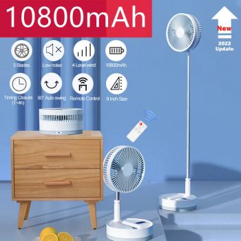 מאוורר נייד עם מוט טלסקופי מתקפל P10 במחיר סייל!