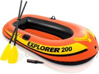 סירה מתנפחת Intex Explorer 200 כולל זוג משוטים ומשאבה סוף סוף בשילוח חינם!