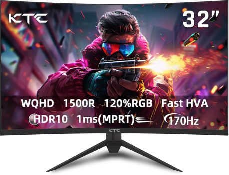 צג גיימינג קעור 32" KTC HVA QHD 165Hz 1ms במחיר מדהים!