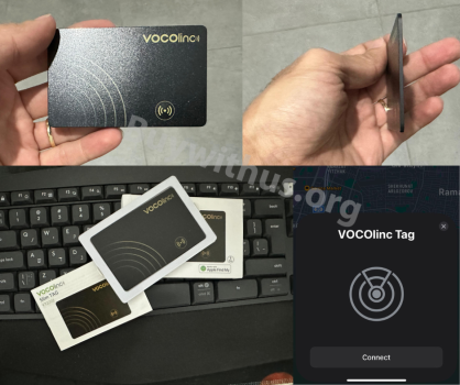 המלצה חמה! כרטיס תג מעקב VOCOlinc מאושר MFI על ידי אפל לארנק!